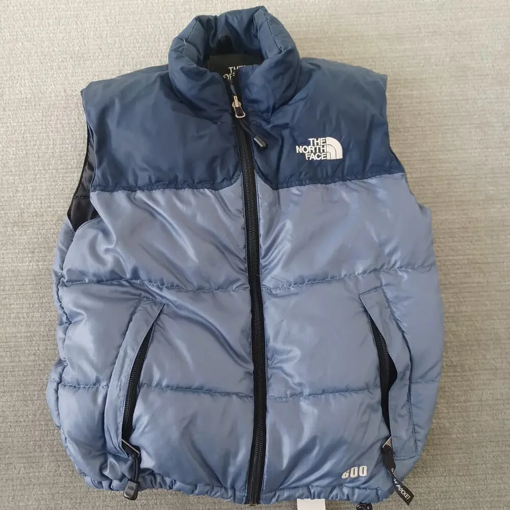 The North Face Vest Kids Size Small Blue 600 Goose Down Nuptse Streetwear